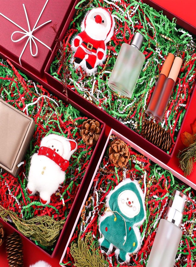 GlyinnHe Christmas Crinkle Cut Paper Shred 300g/10.6oz - Red, Green, Gold Raffia Confetti Filler for Gift Baskets, Boxes, Xmas Party Supply - Image 5